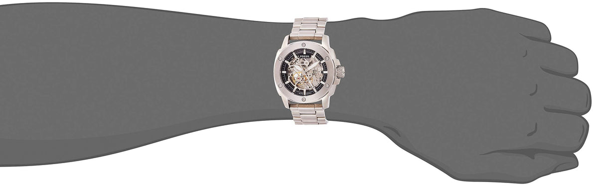  Shop Authentic Fossil Modern Machine Automatic Silver Dial Silver Steel Strap Watch for Men - ME3081 - Luxxuri