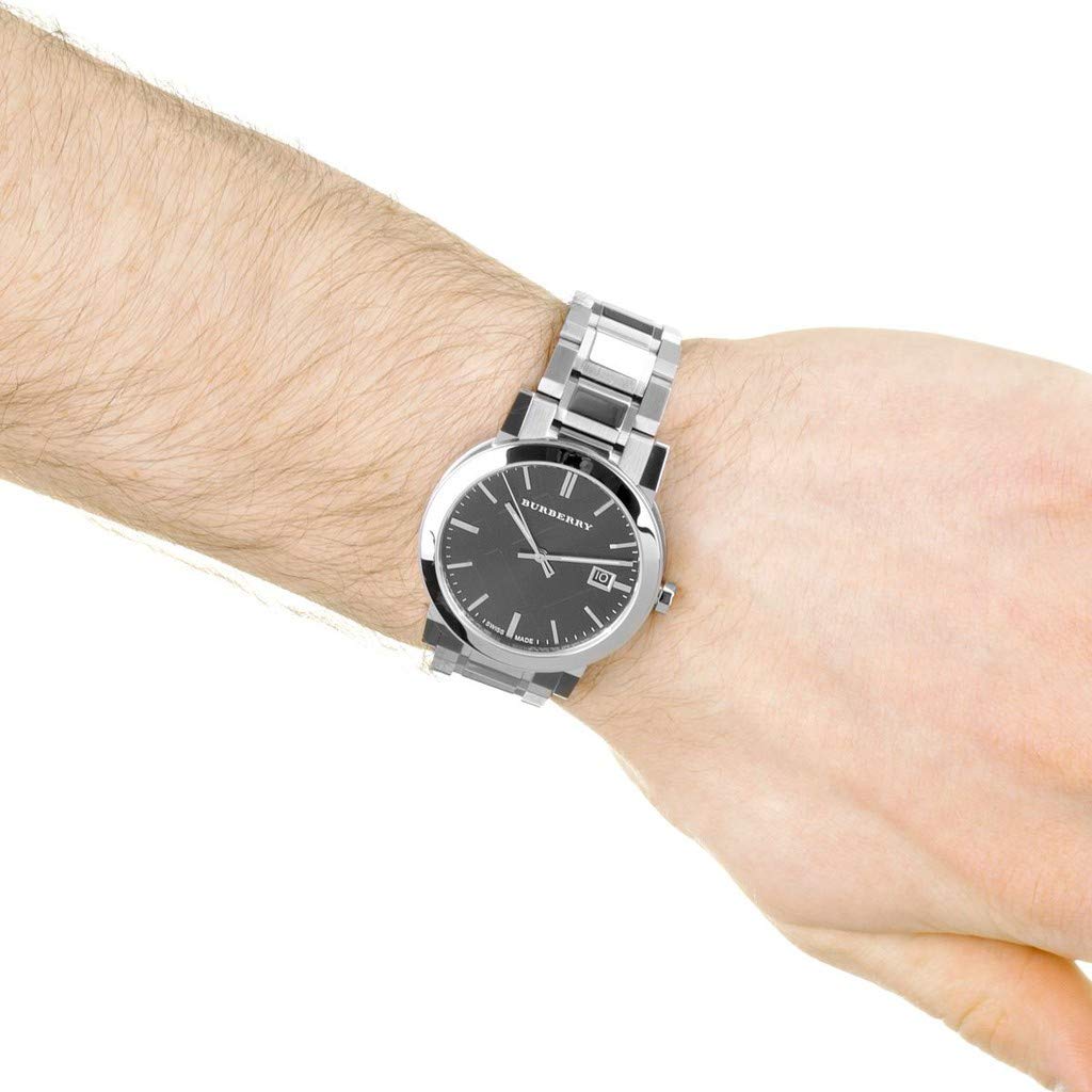  Shop Authentic Burberry The City Black Dial Silver Stainless Steel Strap Watch for Women - BU9001 - Luxxuri
