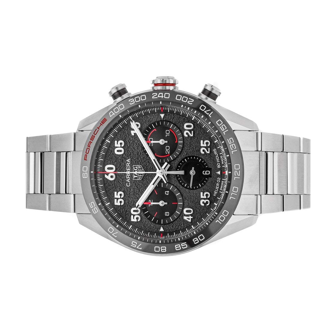  Shop Authentic Tag Heuer Carrera Porsche Chronograph Grey Dial Silver Steel Strap Watch for Men - CBN2A1F.BA0643 - Luxxuri
