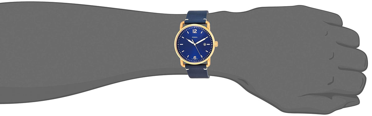  Shop Authentic Fossil The Commuter Blue Dial Blue Leather Strap Watch for Men - FS5274 - Luxxuri