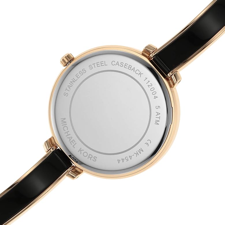  Shop Authentic Michael Kors Jaryn Quartz Gold Dial Black Steel Strap Watch For Women - MK4544 - Luxxuri