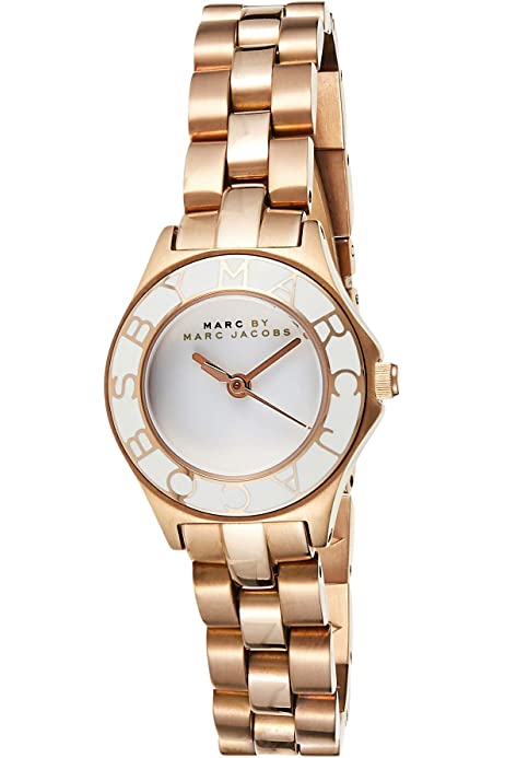  Shop Authentic Marc Jacobs Blade White Dial Gold Steel Strap Watch for Women - MBM3075 - Luxxuri