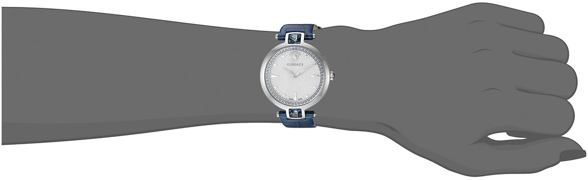  Shop Authentic Versace Olympo Gleam White Dial Green Leather Strap Watch for Women - VAN020016 - Luxxuri