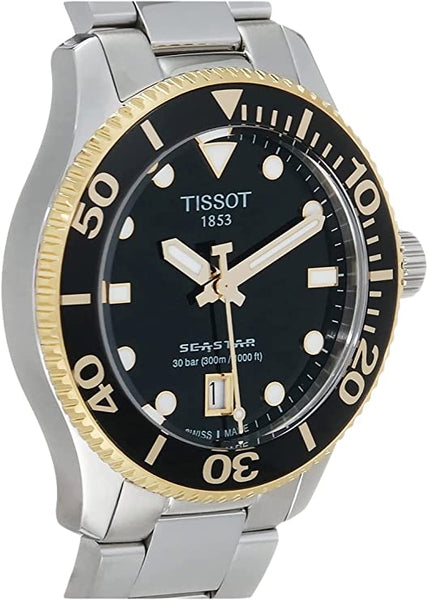  Shop Authentic Tissot Seastar 1000 Powermatic 80 Black Dial Two Tone Steel Strap Watch For Men - T120.407.22.051.00 - Luxxuri