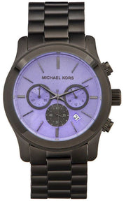  Shop Authentic Michael Kors Runway Chronograph Purple Dial Black Steel Strap Watch For Women - MK5954 - Luxxuri