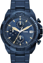  Shop Authentic Fossil Bronson Chronograph Blue Dial Blue Steel Strap Watch for Men - FS5916 - Luxxuri