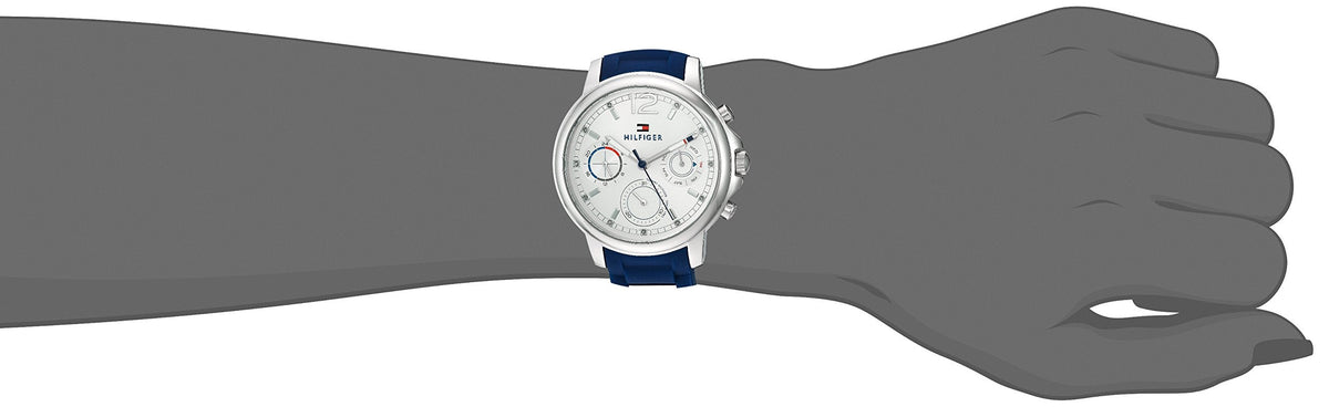  Shop Authentic Tommy Hilfiger Claudia White Dial Blue Steel Strap Watch for Women - 1781746 - Luxxuri