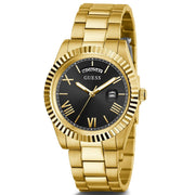  Shop Authentic Guess Connoisseur Black Dial Gold Steel Strap Watch for Men - GW0265G3 - Luxxuri