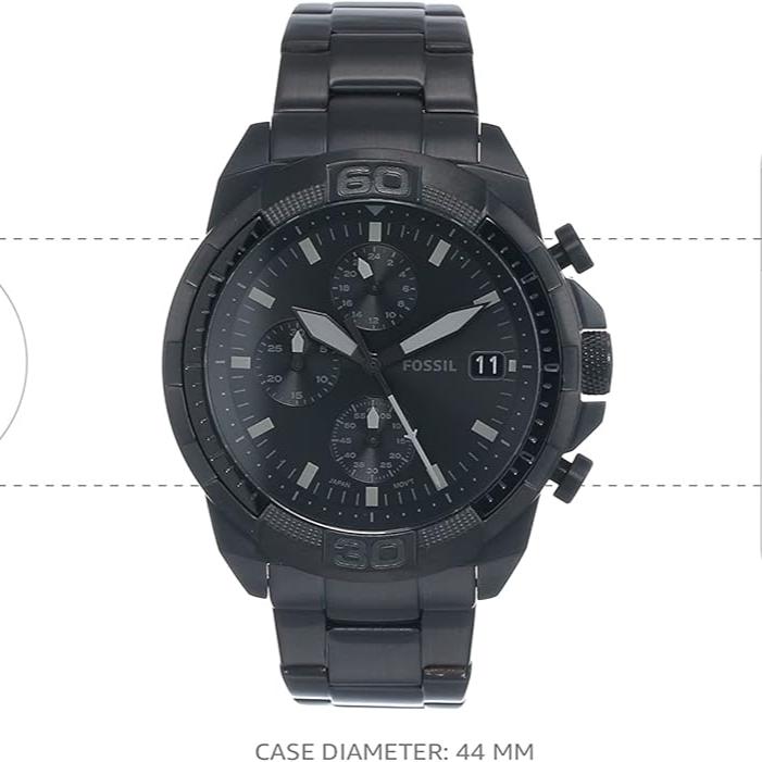  Shop Authentic Fossil Bronson Chronograph Black Dial Black Steel Strap Watch for Men - FS5853 - Luxxuri