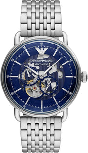  Shop Authentic Emporio Armani Aviator Multifunction Blue Dial Silver Mesh Bracelet Watch For Men - AR60024 - Luxxuri