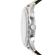  Shop Authentic Fossil Forrester Chronograph White Dial Brown Leather Strap Watch for Men - FS5696 - Luxxuri