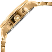  Shop Authentic Michael Kors Lexington Chronograph Blue Dial Gold Steel Strap Watch For Women - MK7216 - Luxxuri