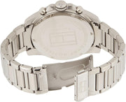  Shop Authentic Tommy Hilfiger Iconic Quartz Black Dial Silver Steel Strap Watch for Men - 1791564 - Luxxuri