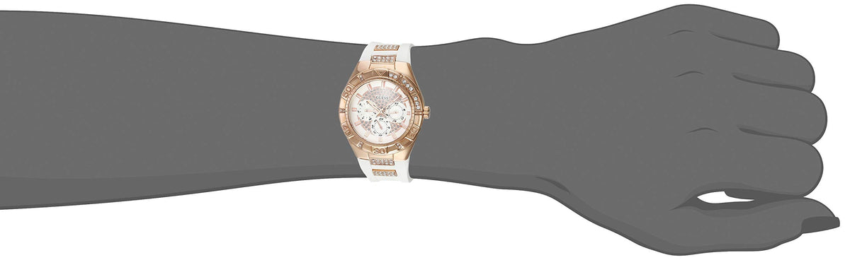  Shop Authentic Guess Luna Diamonds White Dial White Rubber Strap Watch for Women - W0653L4 - Luxxuri