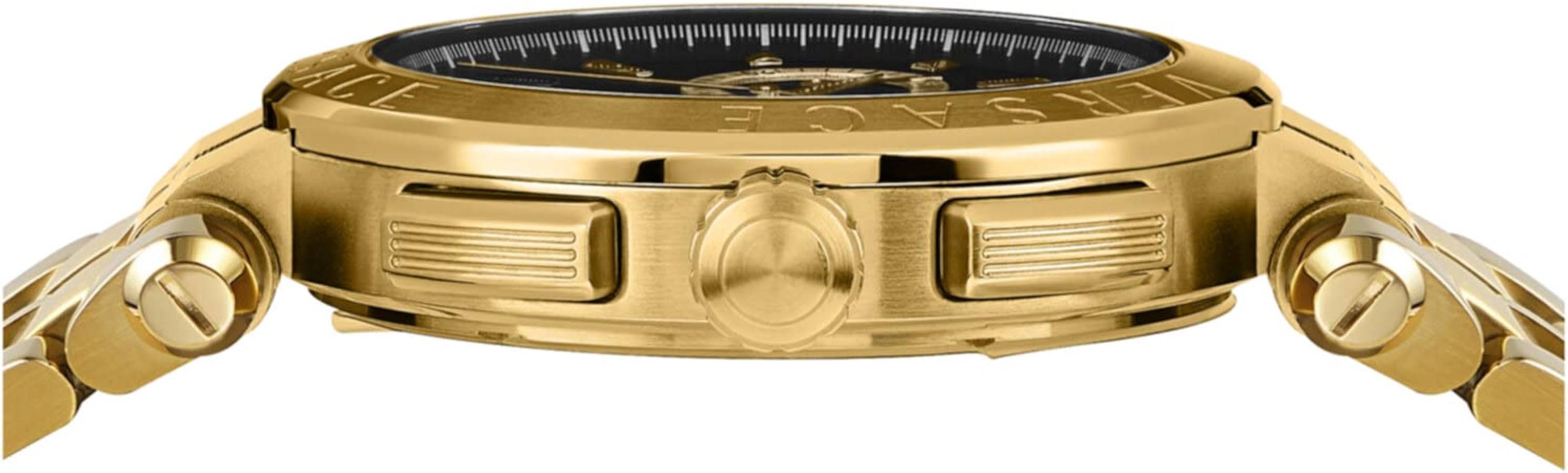  Shop Authentic Versace Aion Chronograph Black Dial Gold Steel Strap Watch For Men - VE1D01721 - Luxxuri