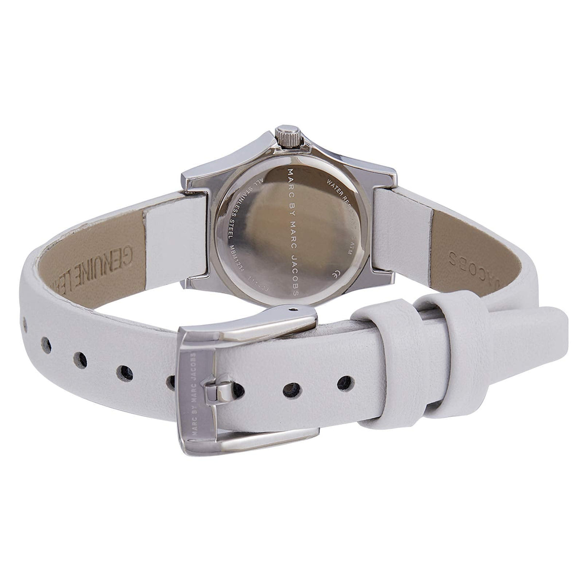  Shop Authentic Marc Jacobs Henry Dinky White Dial White Leather Strap Watch for Women - MBM1234 - Luxxuri