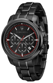  Shop Authentic Maserati Successo 44mm Black Dial Black Steel Strap Watch For Men - R8873621014 - Luxxuri