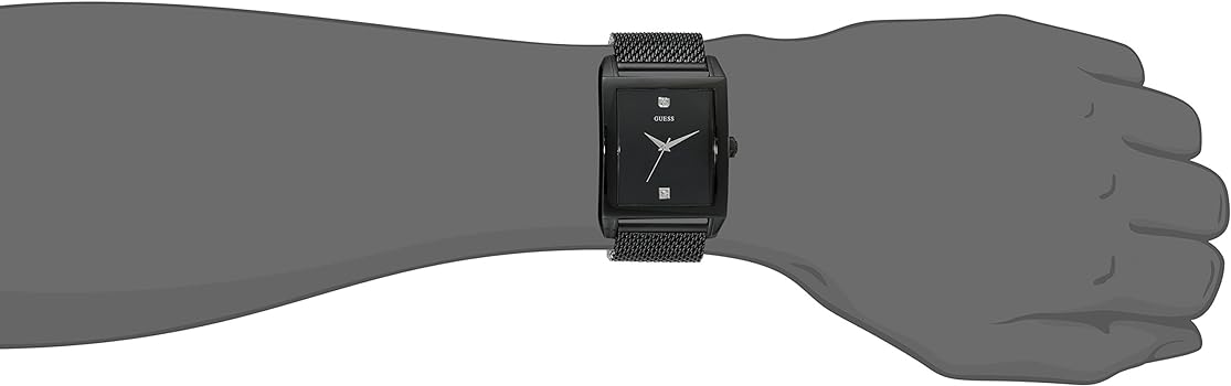 Shop Authentic Guess Diamonds Black Dial Black Mesh Strap Watch for Men - W0298G1 - Luxxuri