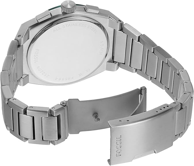 Shop Authentic Fossil Everett Chronograph Green Dial Silver Steel Strap Watch for Men - FS5964 - Luxxuri