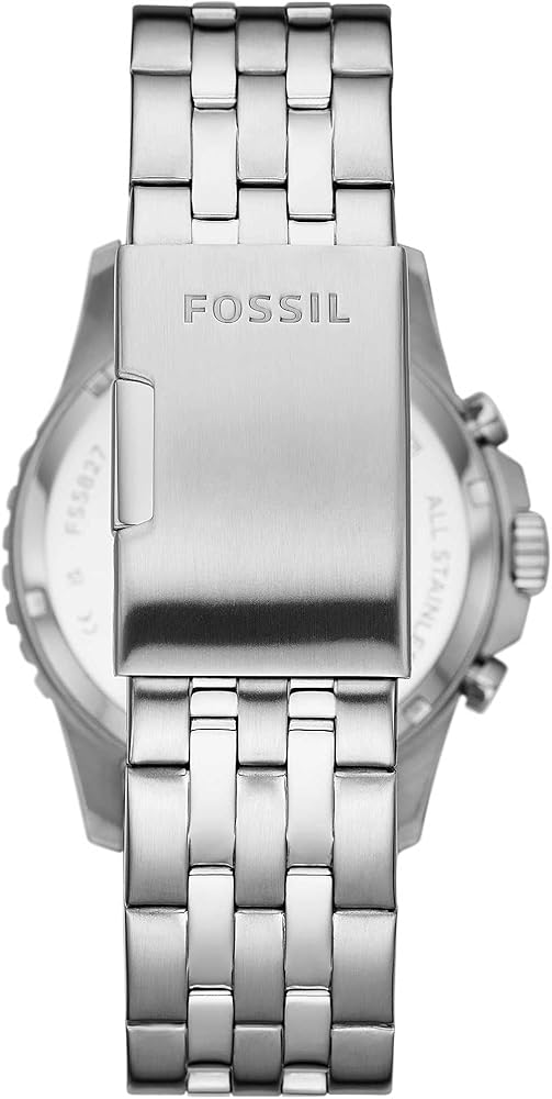  Shop Authentic Fossil FB-01 Chronograph Black Dial Silver Steel Strap Watch for Men - FS5827 - Luxxuri