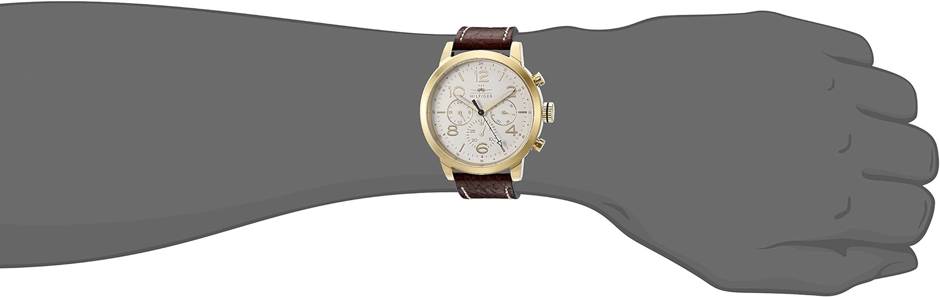  Shop Authentic Tommy Hilfiger Jake Quartz White Dial Brown Leather Strap Watch for Men - 1791231 - Luxxuri