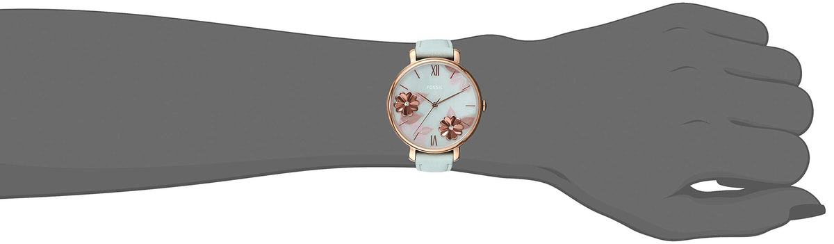  Shop Authentic Fossil Jacqueline Multi Colored Dial Blue Leather Strap Watch for Women - ES4813 - Luxxuri