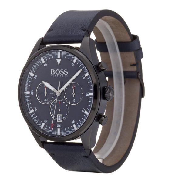 Shop Authentic Hugo Boss Pioneer Quartz Blue Dial Blue Leather Strap Watch For Men - 1513711 - Luxxuri