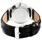  Shop Authentic Daniel Wellington Dapper Reading Quartz White Dial Black Leather Strap Watch For Women - DW00100117 - Luxxuri