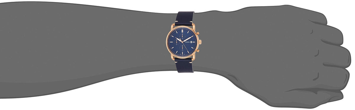  Shop Authentic Fossil The Commuter Blue Dial Blue Leather Strap Watch for Men - FS5404 - Luxxuri