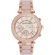  Shop Authentic Michael Kors Parker Pink Dial Two Tone Steel Strap Watch for Women - MK5896 - Luxxuri