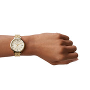  Shop Authentic Fossil Jacqueline White Dial Gold Steel Strap Watch for Women - ES3434 - Luxxuri