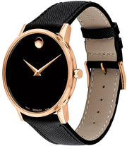  Shop Authentic Movado Museum Classic Black Dial Black Leather Strap Watch for Men - 0607196 - Luxxuri