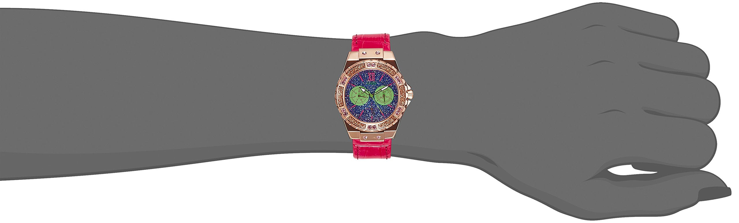  Shop Authentic Guess Limelight Quartz Multicolor Dial Red Leather Strap Watch For Women - W0775L4 - Luxxuri