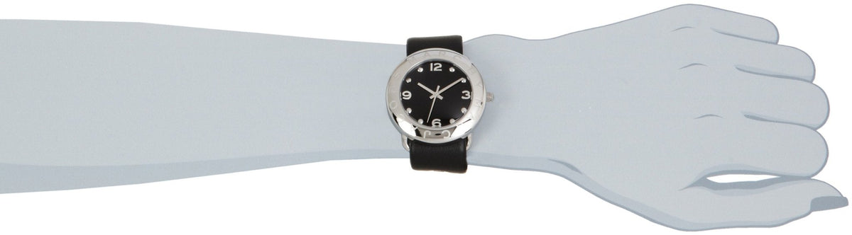  Shop Authentic Marc Jacobs Amy Black Dial Black Leather Strap Watch for Women - MBM1140 - Luxxuri
