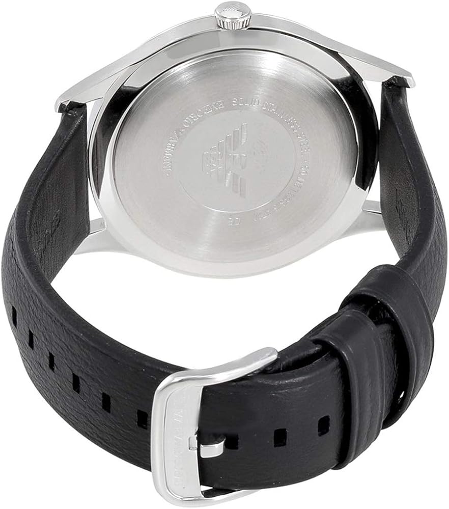  Shop Authentic Emporio Armani Lambda Classic Quartz Black Dial Black Leather Strap Watch For Men - AR11020 - Luxxuri