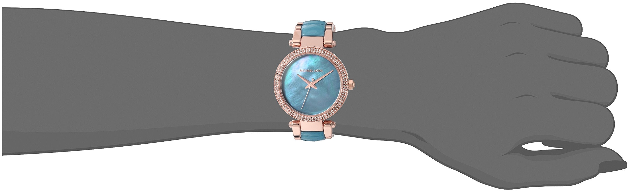  Shop Authentic Michael Kors Parker Blue Mother of Pearl Dial Two Tone Steel Strap  Watch for Women - MK6491 - Luxxuri