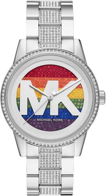  Shop Authentic Michael Kors Ritz Pave Multicolored Dial Silver Steel Strap Watch for Women - MK6864 - Luxxuri