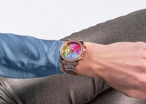  Shop Authentic Guess Confetti Multifunction Multicolor Dial Rose Gold Steel Strap Watch For Women - GW0483L3 - Luxxuri