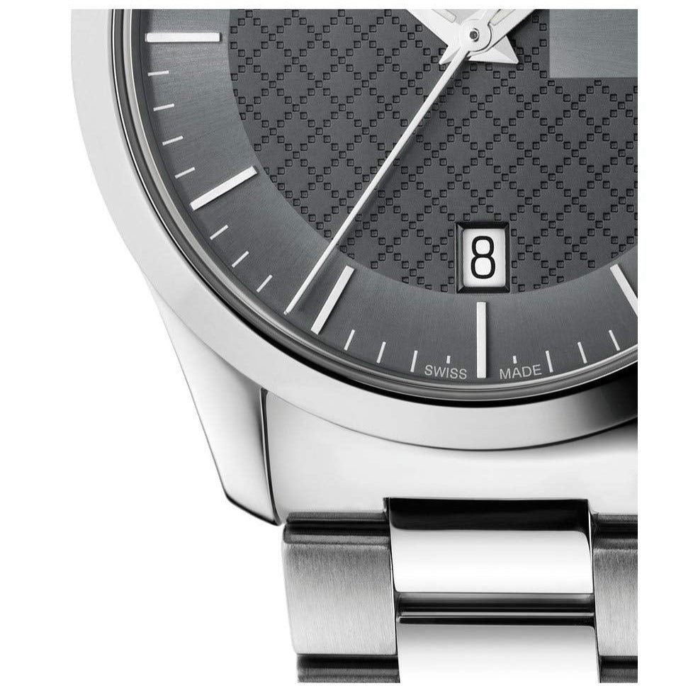  Shop Authentic Gucci G Timeless Grey Dial Silver Steel Strap Watch For Men - YA126441 - Luxxuri
