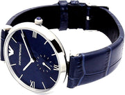  Shop Authentic Emporio Armani Gianni T Bar Quartz Blue Dial Blue Leather Strap Watch For Men - AR11300 - Luxxuri