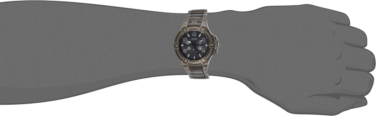  Shop Authentic Guess Rigor Multifunction Black Dial Black Steel Strap Watch For Men - W0218G1 - Luxxuri