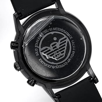  Shop Authentic Emporio Armani Chronograph Quartz Silver Dial Black Rubber Strap Watch For Men - AR11048 - Luxxuri