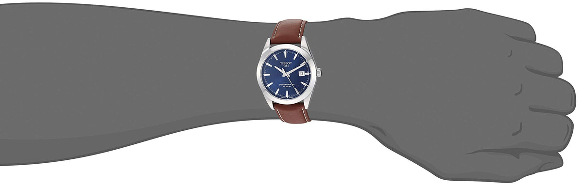  Shop Authentic Tissot Gentlemen Powermatic 80 Silicium Blue Dial Brown Leather Strap Watch For Men - T127.407.16.041.00 - Luxxuri