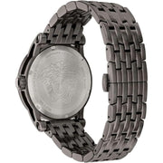  Shop Authentic Versace Viamond Quartz Black Dial Grey Steel Strap Watch For Men - VEPO00520 - Luxxuri