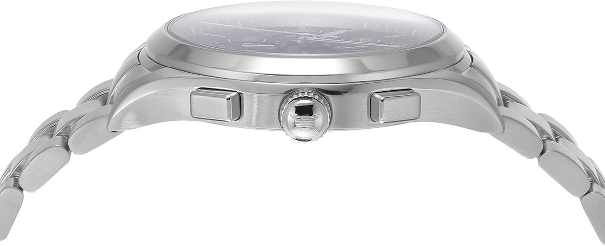  Shop Authentic Emporio Armani Chronograph Blue Dial Silver Steel Strap Watch For Men - AR11528 - Luxxuri