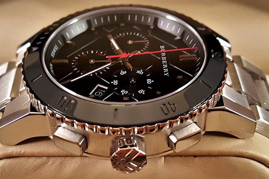  Shop Authentic Burberry The City Black Dial Silver Steel Strap Watch for Men - BU9380 - Luxxuri