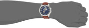  Shop Authentic Tommy Hilfiger Bruce Analog Blue Dial Brown Leather Strap Watch for Men - 1791278 - Luxxuri