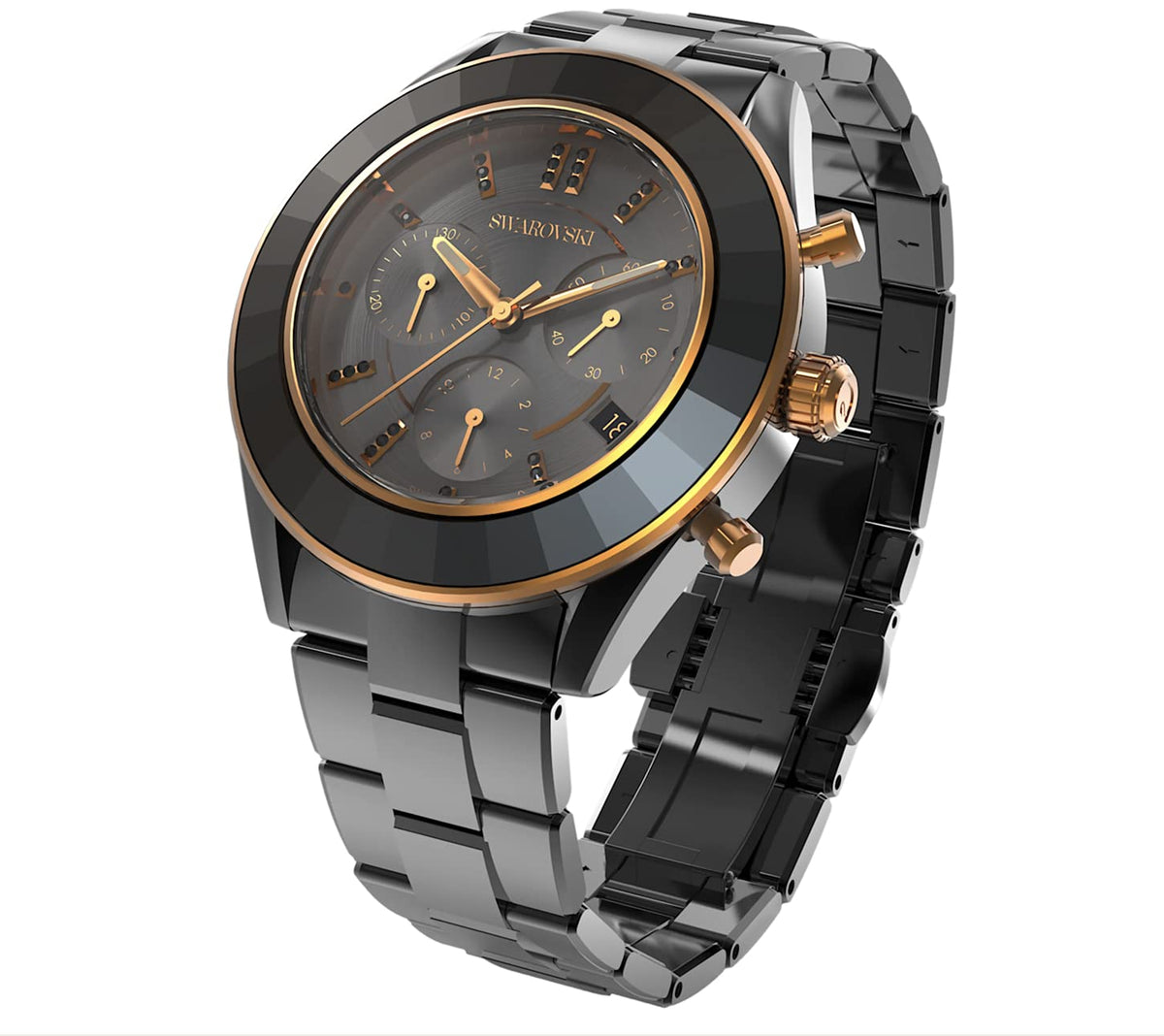  Shop Authentic Swarovski Octea Lux Sport Black Dial Black Steel Strap Unisex Watch - 5610472 - Luxxuri