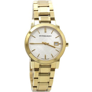  Shop Authentic Burberry The City White Dial Gold Steel Strap Watch for Women - BU9103 - Luxxuri
