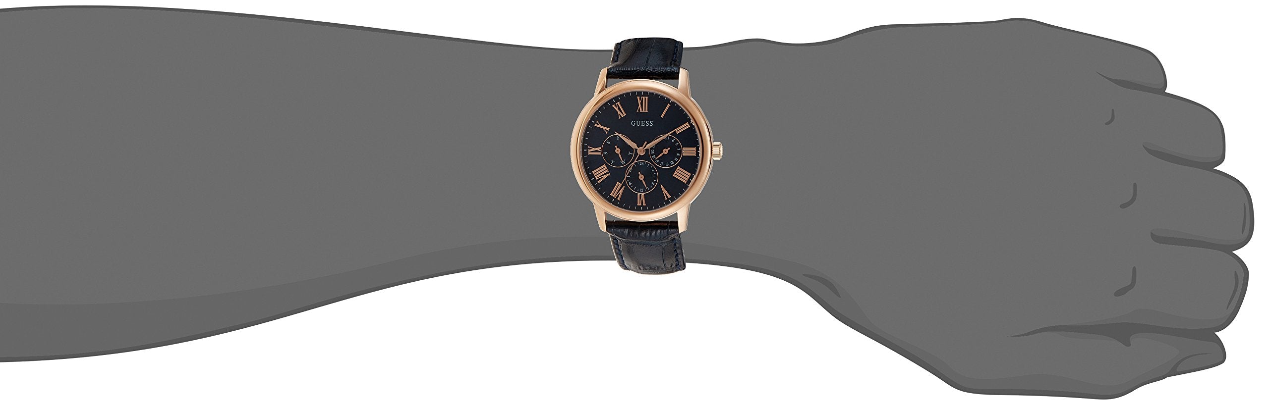  Shop Authentic Guess Analog Blue Dial Blue Leather Strap Watch For Men - W0496G4 - Luxxuri
